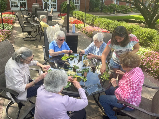 Group of seniors outside
